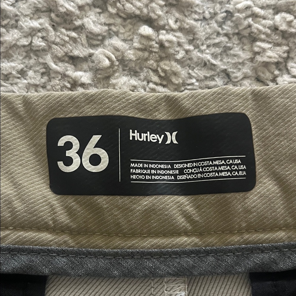 Hurley Men's Casual Khaki Performance Shorts 36 - Picture 2 of 8
